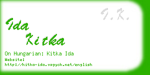 ida kitka business card